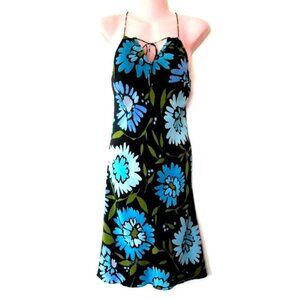 limited silk floral black dress size 2 extra small